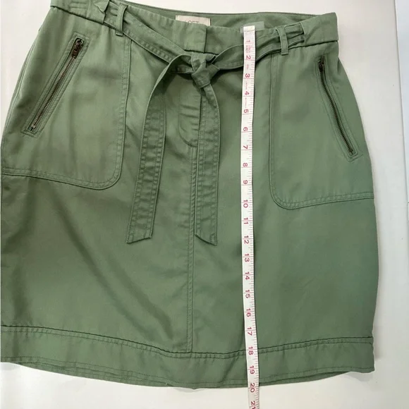 LOFT Outlet Size 8 Skirt Size Zips Tie Green Olive - Picture 6 of 8
